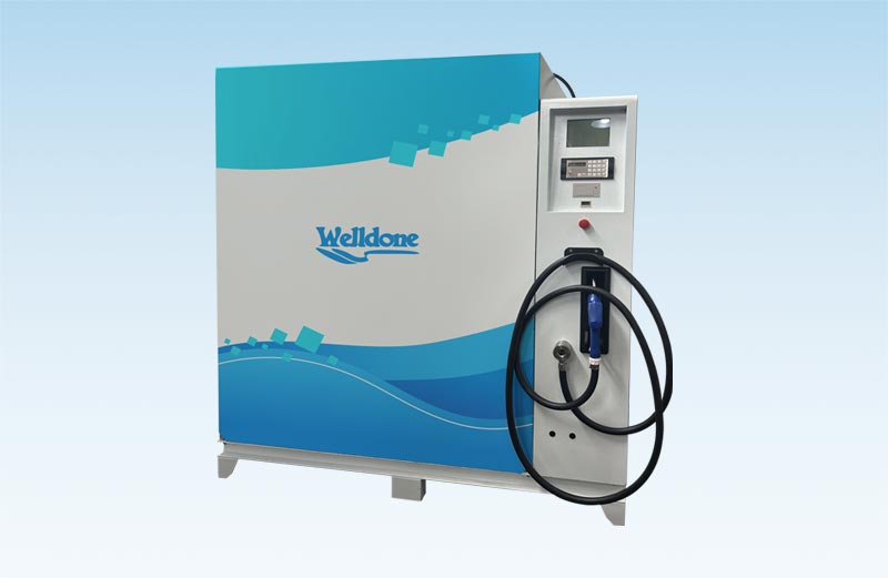 How does a urea dispenser operate during the refilling process?